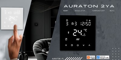 AURATON 2YA przewodowy p/t reg. temp. WiFi CZARNY